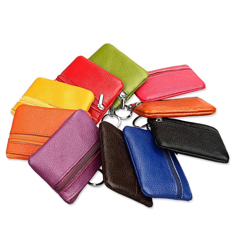 Womens Coin Purses Pocket Genuine Leather Mini Coin Wallet Multi-functional Mini Bag Casual Key Bag Short Coin Purses