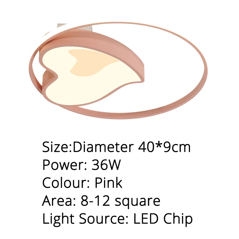 X8106 Pink 40cm Современный светодиодный потолочный светильник для спальни, кухни, поверхностный светильник, белый, розовый, голубой каркас, дистанционный светильник, светильник, люстры - Цвет корпуса: X8106 Pink 40cm