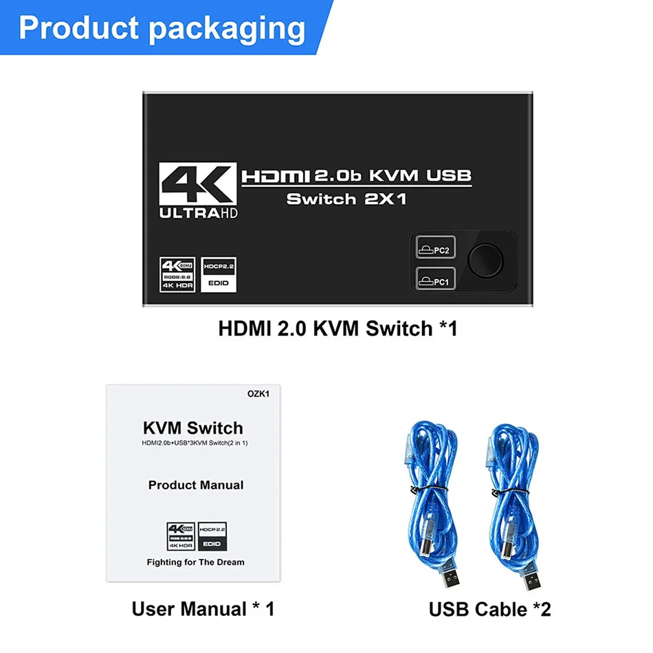 4K переключатель двойной монитор 2 в 1 выход DP HDMI 60 Гц KVM порта совместный принтер