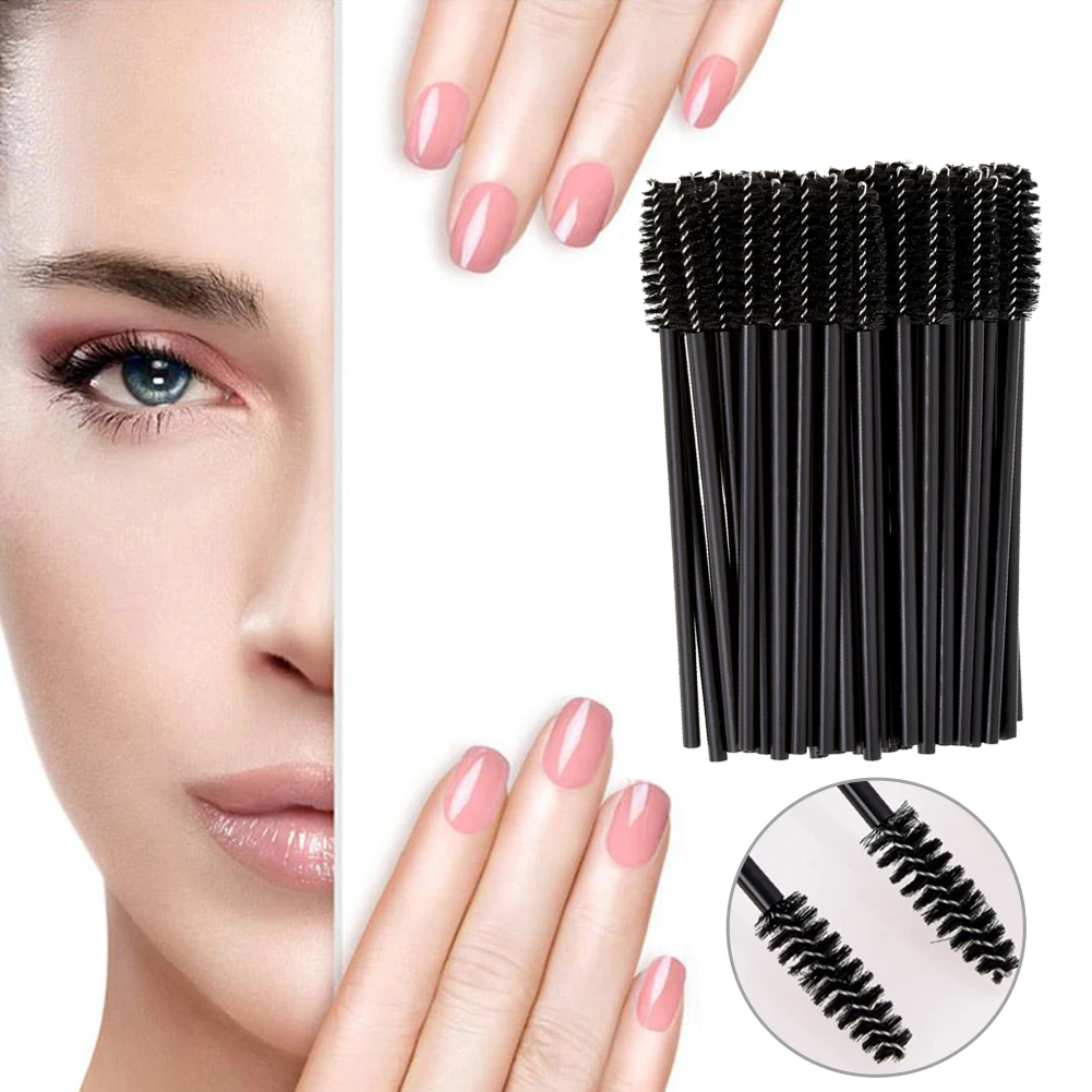

50 шт., одноразовые Искусственные ресницы, расческа для бровей, инструменты для макияжа, мини-инструмент для наращивания ресниц