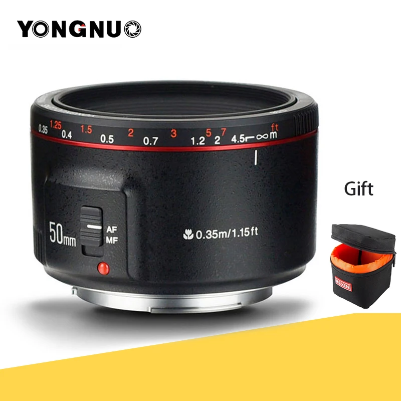 Объектив YONGNUO YN50mm F1.8 II с большой апертурой и автофокусом маленький объектив супер
