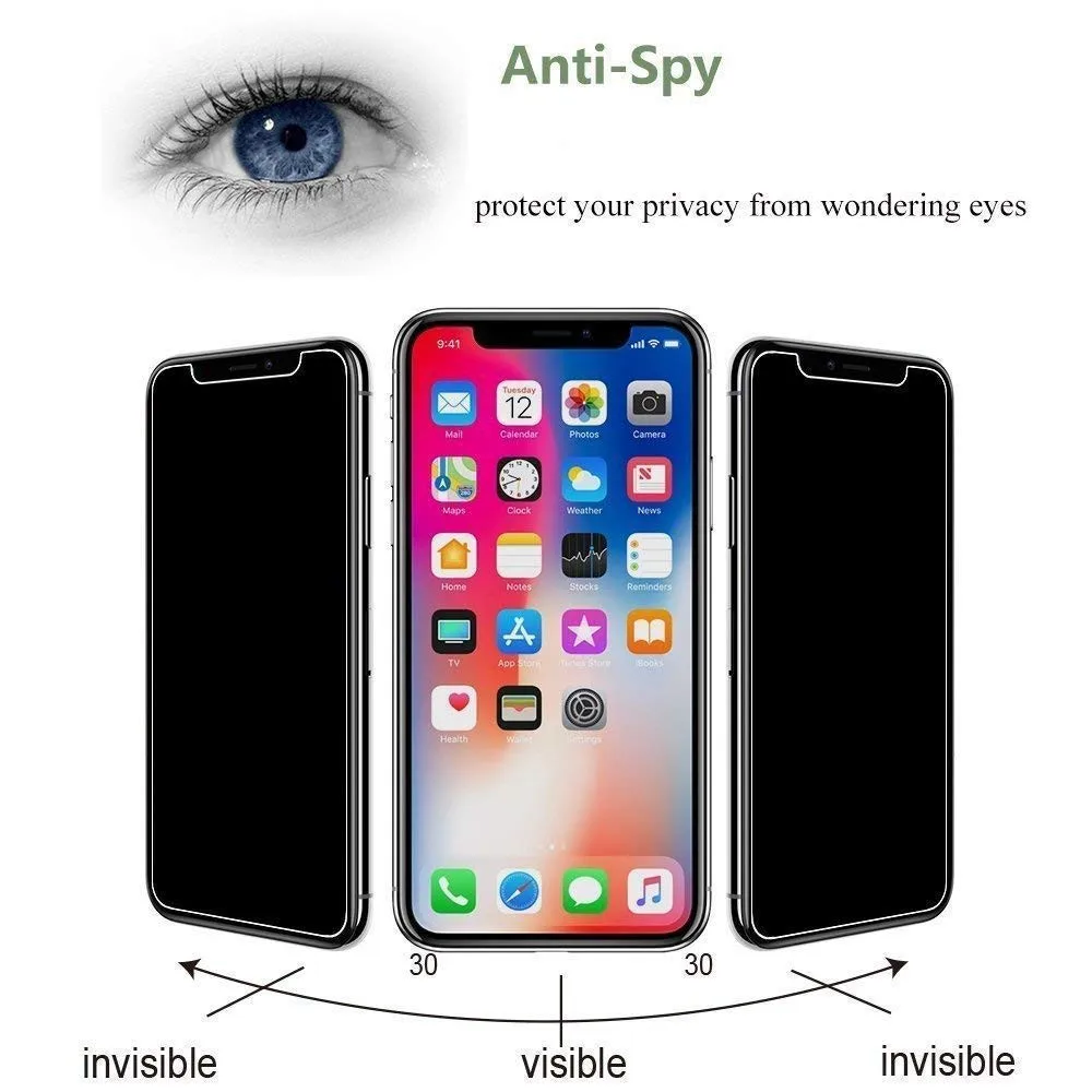 

Private Screen Protective Glass For iPhone 11 12 Pro X XR XS Max 6S 7 8 Plus SE 2020 12 Mini Privacy Safety Tempered Glass Film