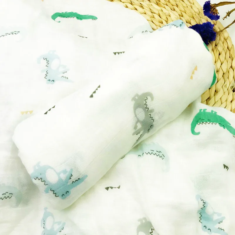 

INS Hot Whale 70% Bamboo Fiber 30% Cotton Baby Blankets Bedding Swaddle Wrap Gauze Muslin Blanket Soft Breathable For Newborn