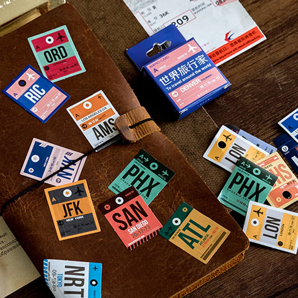 46 шт. США Австралию страна с рисунком самолета Уплотнительная наклейка