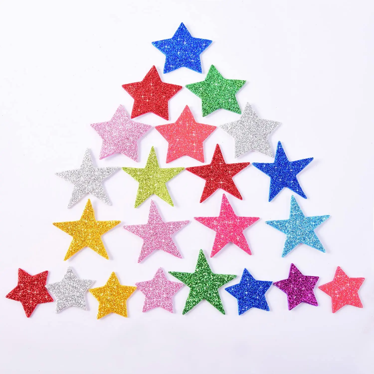 Pegatinas de goma EVA autoadhesivas con purpurina para ni&ntilde;os, decoraci&oacute;n para fiesta de graduaci&oacute;n, cumplea&ntilde;os, juguetes educativos DIY, 45 Uds.-5
