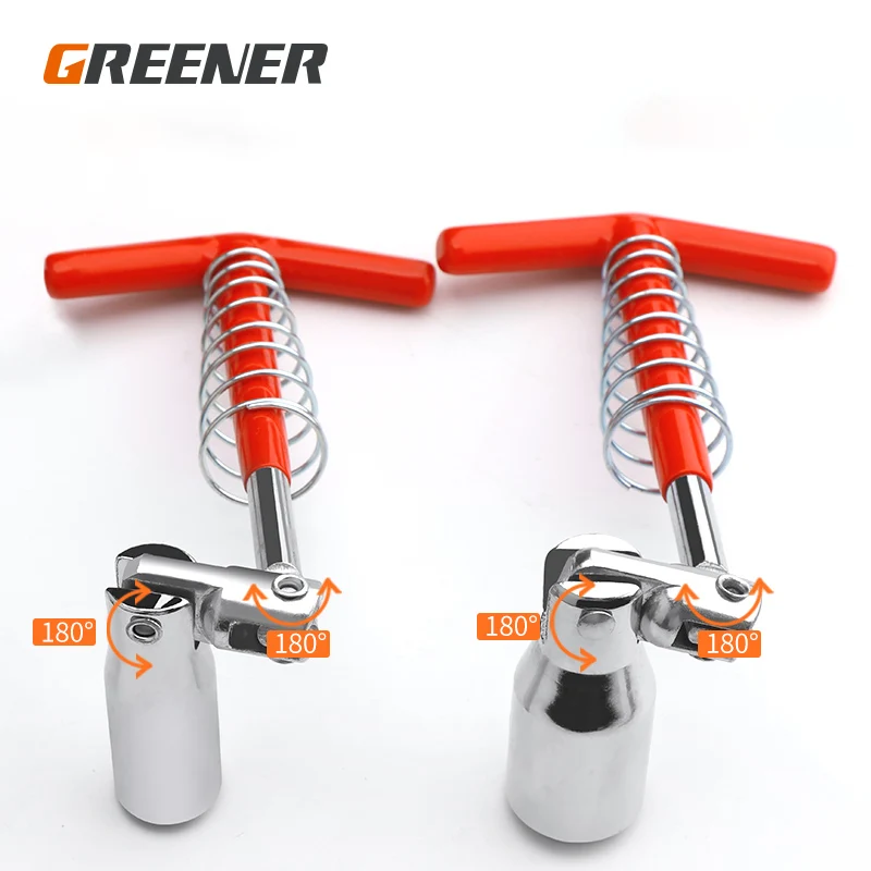 Car Universal T-Handle Dual Use Spark Plug Wrench Kit 14mm 16mm 21mm Torsion Remover Installer Joint Socket Tool | Инструменты
