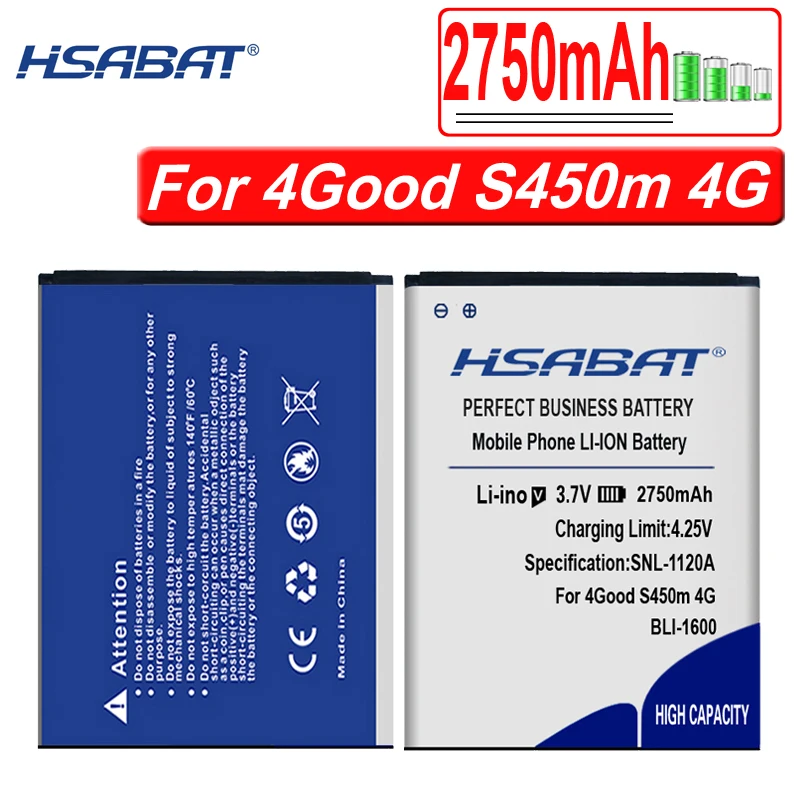 Аккумулятор HSABAT 2750 мА · ч BLI-1600 для 4good S450m | Отзывы и видеообзор -1005002119226759