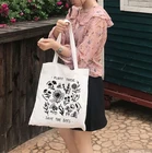 Женская сумка-шоппер, из ткани, с рисунком пчелы