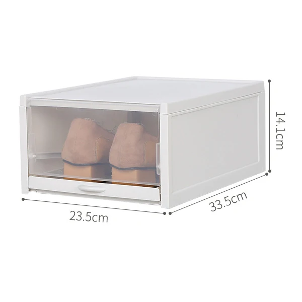 

3 Pack/Set Stackable Storage Shoe Box Clear Plastic Shoes Containers Cases SP99