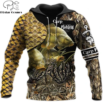 Carp Fishing Pattern 3D All Over Printed Mens Autumn Hoodie Sweatshirt Unisex Streetwear Casual Zip Jacket Pullover KJ613