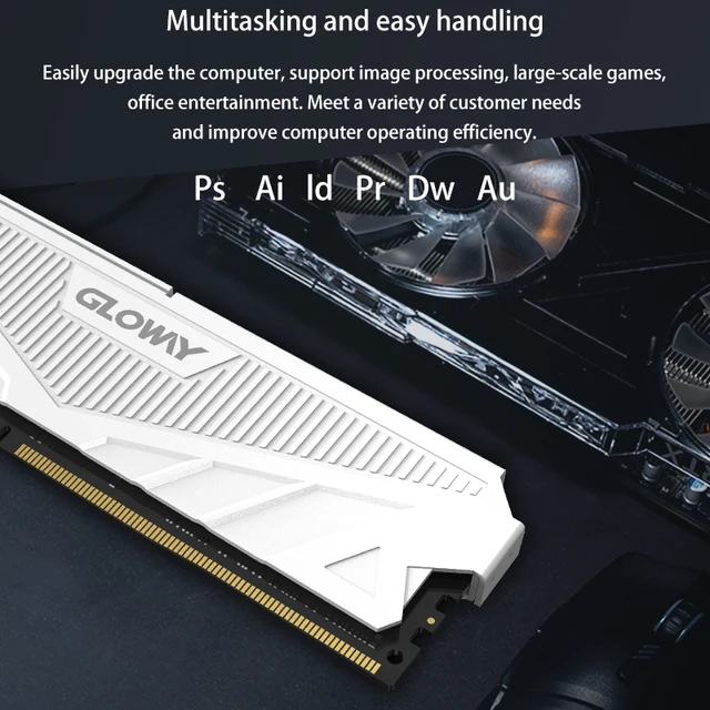 Gloway Memoria RAM DDR4 16GB 3200mhz 32GB (8GBX2) (16GBX2) Desktop Heatsink Memory For Computer 4