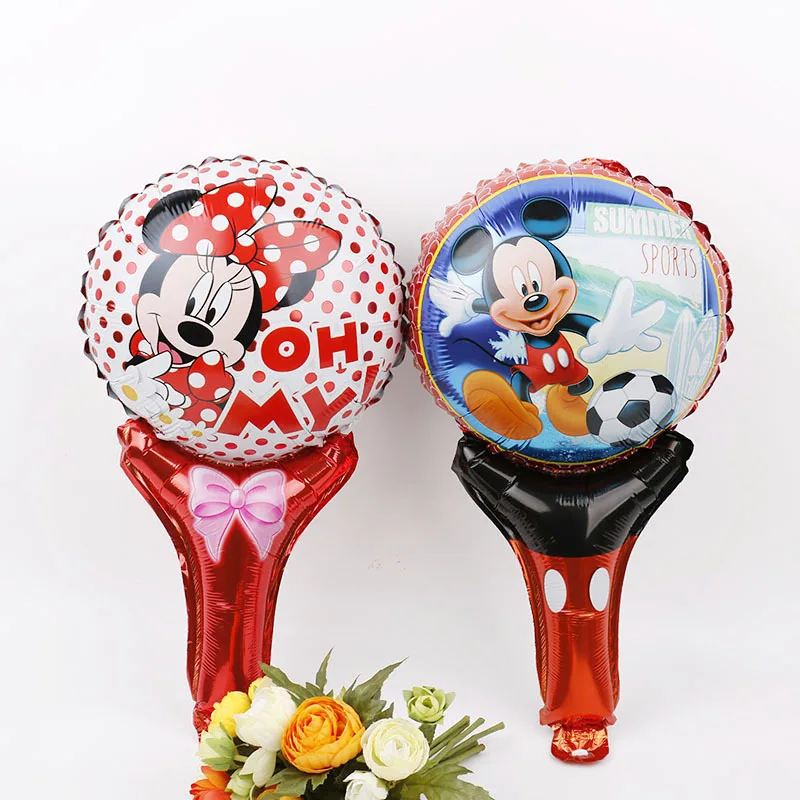 Disney Genuine Mickey Mouse Balloon Hand Stick Aluminum Film Children's Birthday Party Decoration Supplies | Дом и сад