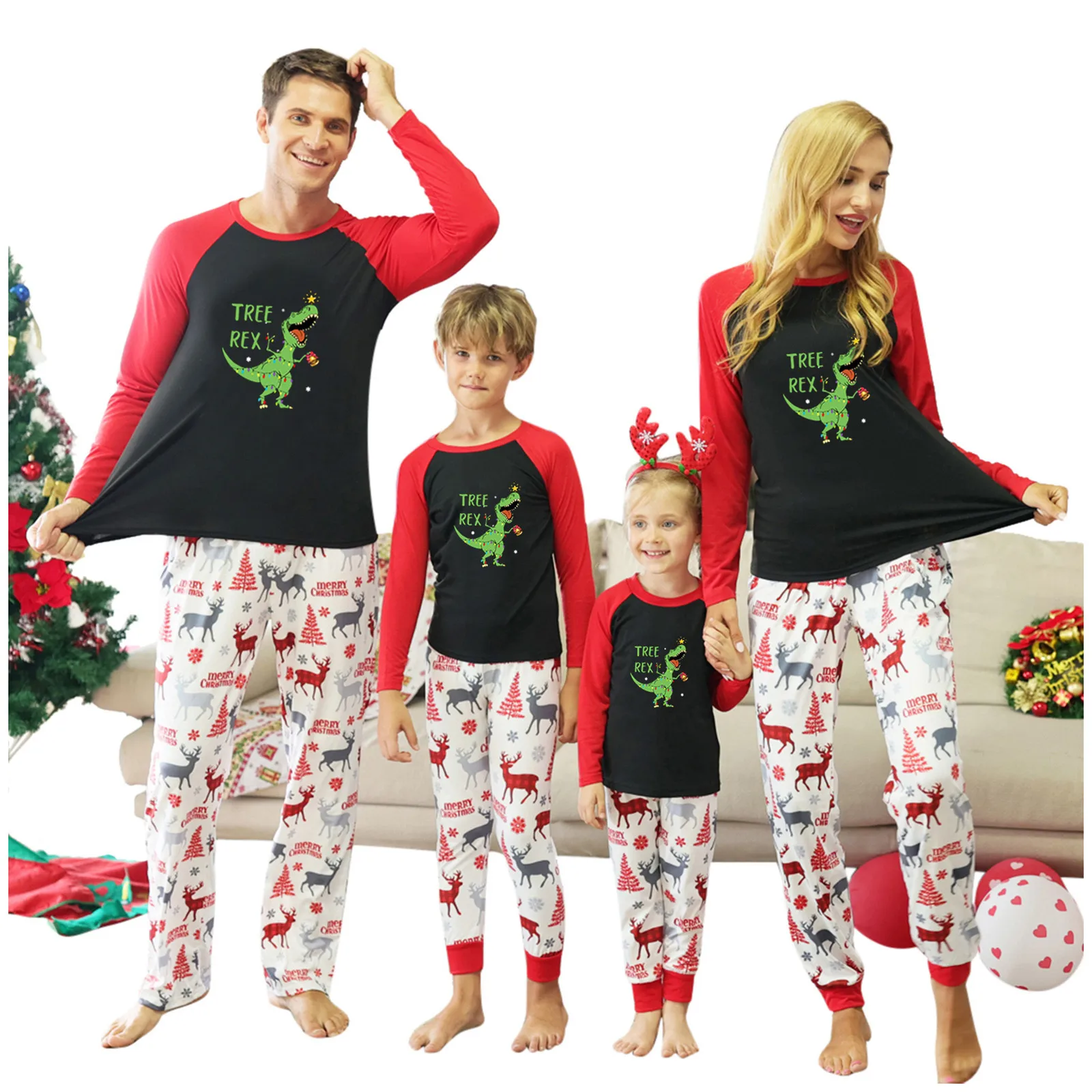 

Family Christmas Pajamas Set Deer Adult Women Mommy Mom Me Kids Family Matching Clothes Xmas Sleepwear Sets2021