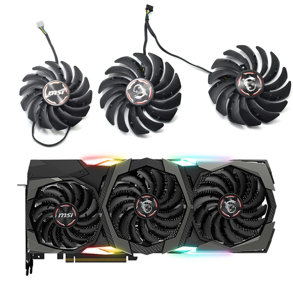 Новый вентилятор для графического охлаждения PLD09210B12HH PLD10010B12HH RTX 2080 видеокарты MSI