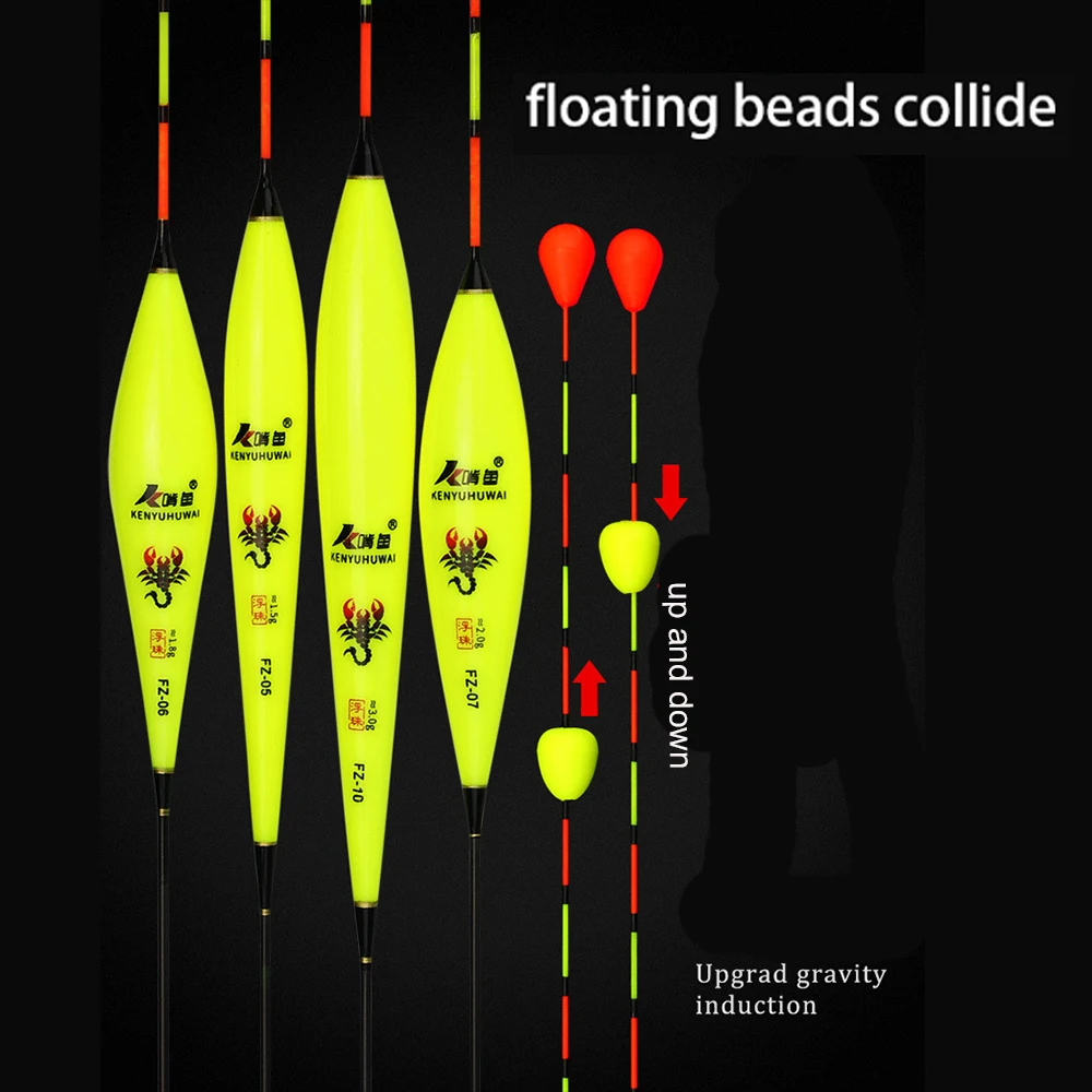 

New Fishing Floats Bobber Eye-catching Bead Floating Ball Sliding Floater Composite Nano Special For Nearsighted Fishing Tackle