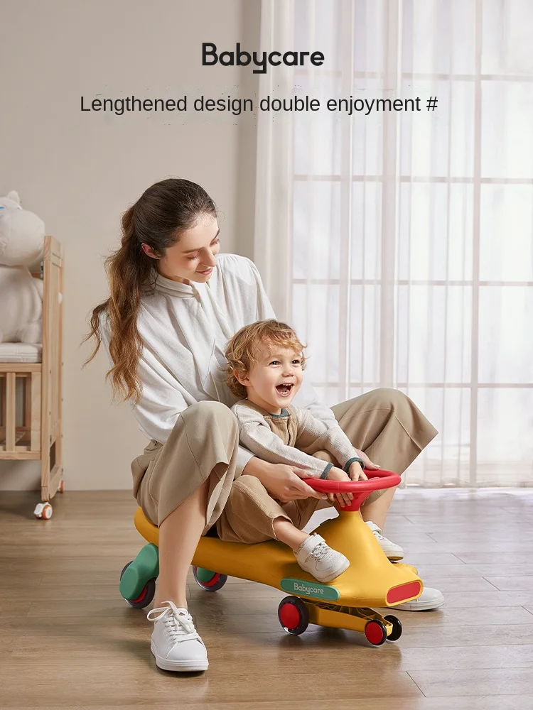 

YY качающийся автомобиль, детский санк, бесшумное универсальное колесо, защита от опрокидывания