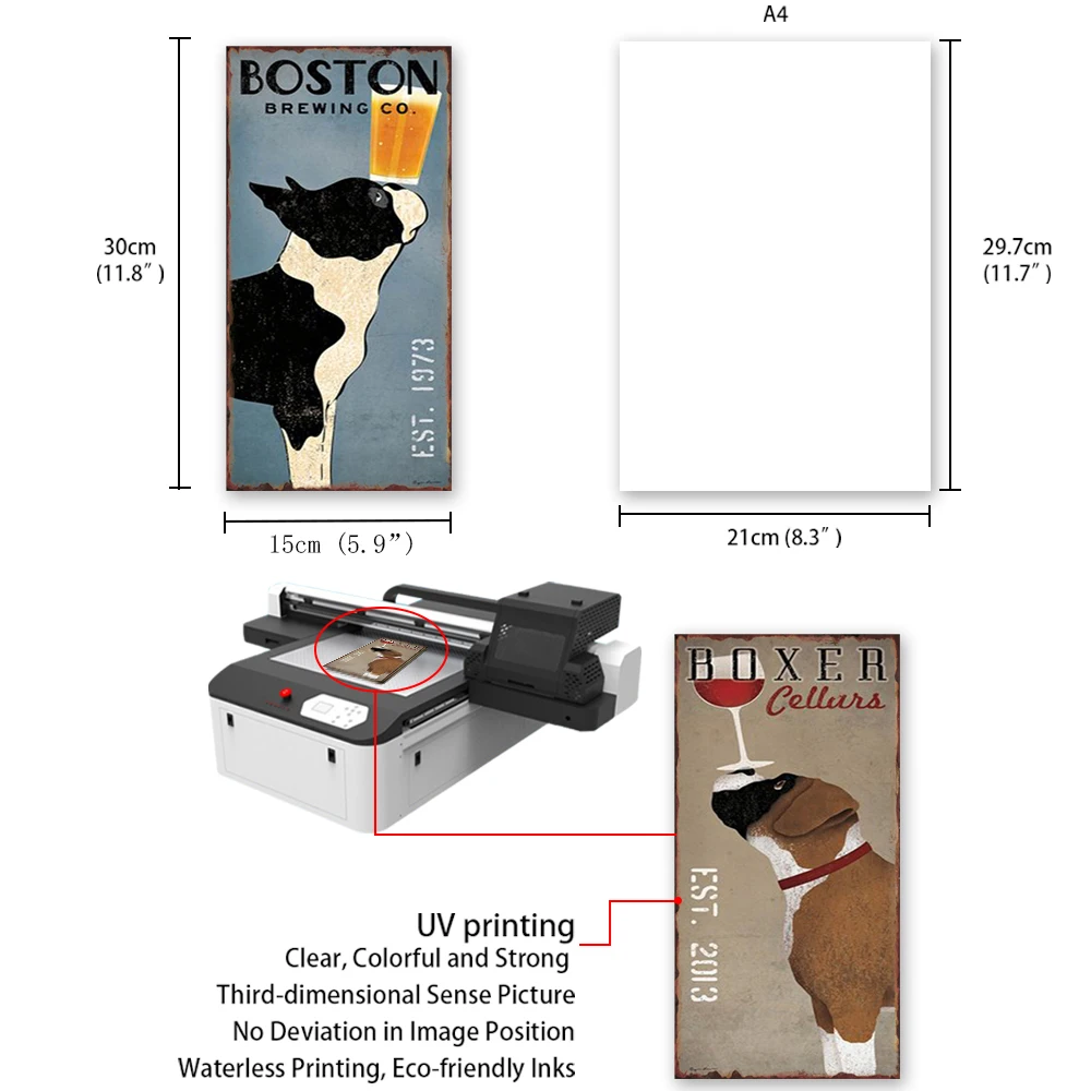 Dog Shabby Chic Home Bar Cafe Vintage Wall Decor Art Metal Tin Signs Pub Tavern Retro Decorative Plates Poster 15x30 | Дом и сад