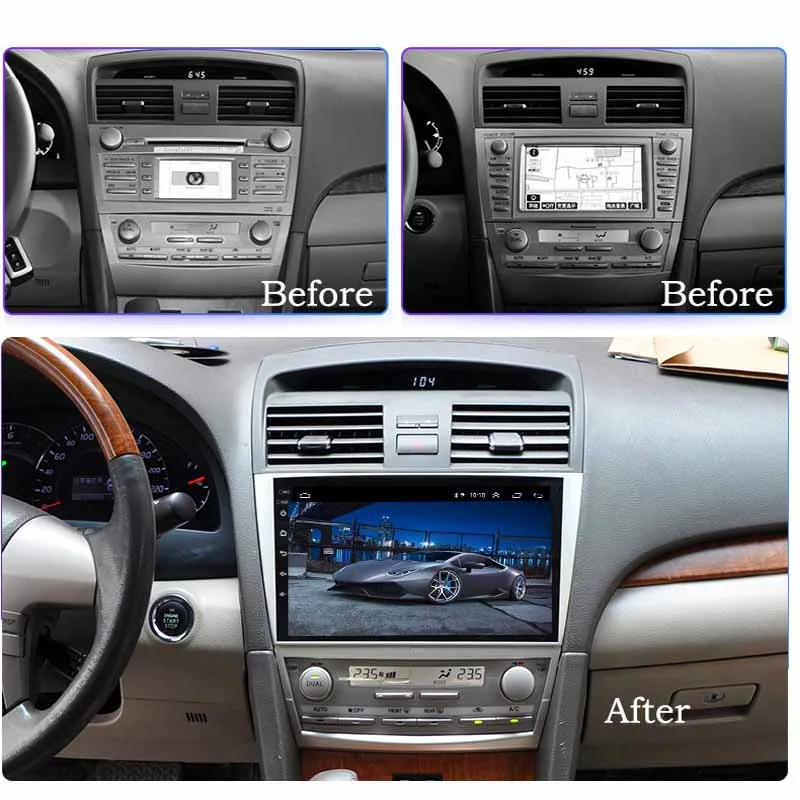 10 1 дюймов Wanqi Android 0 автомобильный DVD GPS для Toyota Camry 2006 2012 система навигации стерео