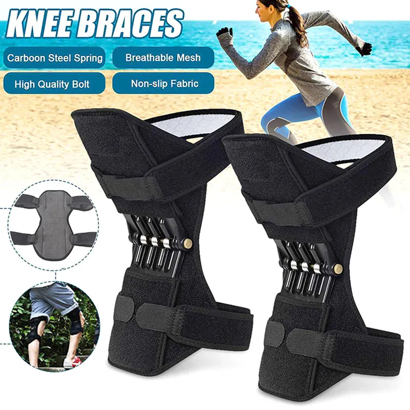 

New Knee Pads Joint Support Breathable Power Lift Joint Saving Effort To Protect Old Cold Leg Rebound Spring Force Knee Booster