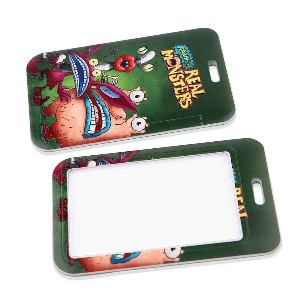 ER1348 Real Monsters Cartoon Lanyard Card Holder Student Hanging Neck Mobile Phone Badge Subway Access | Канцтовары для офиса и