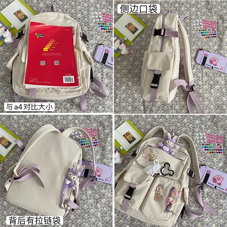 

YJ247 Harajuku vintage sense student school bag ins college style all-match girl backpack