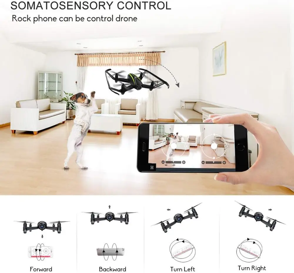 Potensic U36 WiFi FPV RC Дроны с двойной камерой вертолет 720P HD камера Квадрокоптер самолет