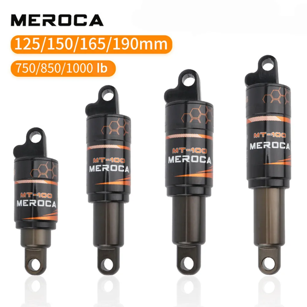 

MEROCA MTB Bicycle Oil Spring Shock Absorber Scooter 125/150/165/190mm Mountain Bike Aluminum Alloy Absorber Spring Rear Bladder