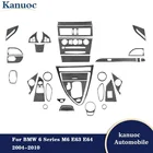 Декоративные наклейки для салона автомобиля, стильные аксессуары из углеродного волокна для BMW 6 серии M6 E63 E64 2004 2005 2006 2007 2008 2009