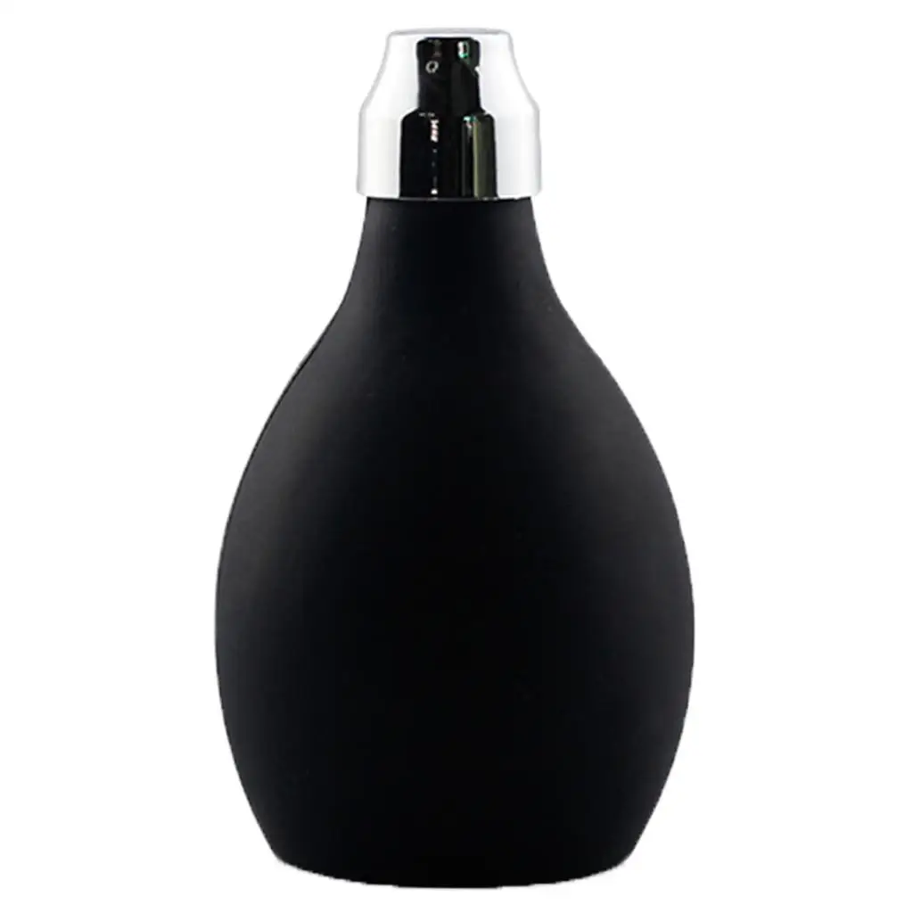 

Silicone Barber Powder Spray Bottle Hair Styling Supplies Portable for Salon ,Black Widely Used Hair Fiber Applicator Functional