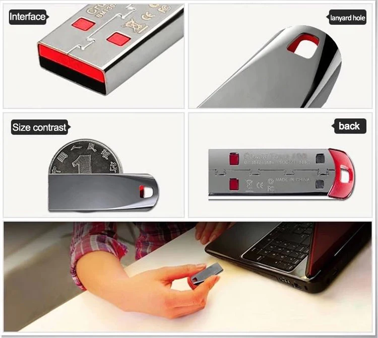Металлическая ручка-накопитель водонепроницаемый usb флэш-накопитель 4GB 8GB16GB карта памяти Флешка 32GB 128GB 256GB u stick