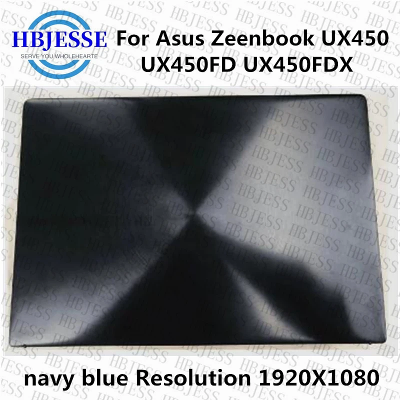 

14-дюймовый сенсорный ЖК-экран FHD 1920*1080 Для Asus Zeenbook UX450, UX450FD, UX450FDX, оцифровка в сборе с петлями, темно-синий