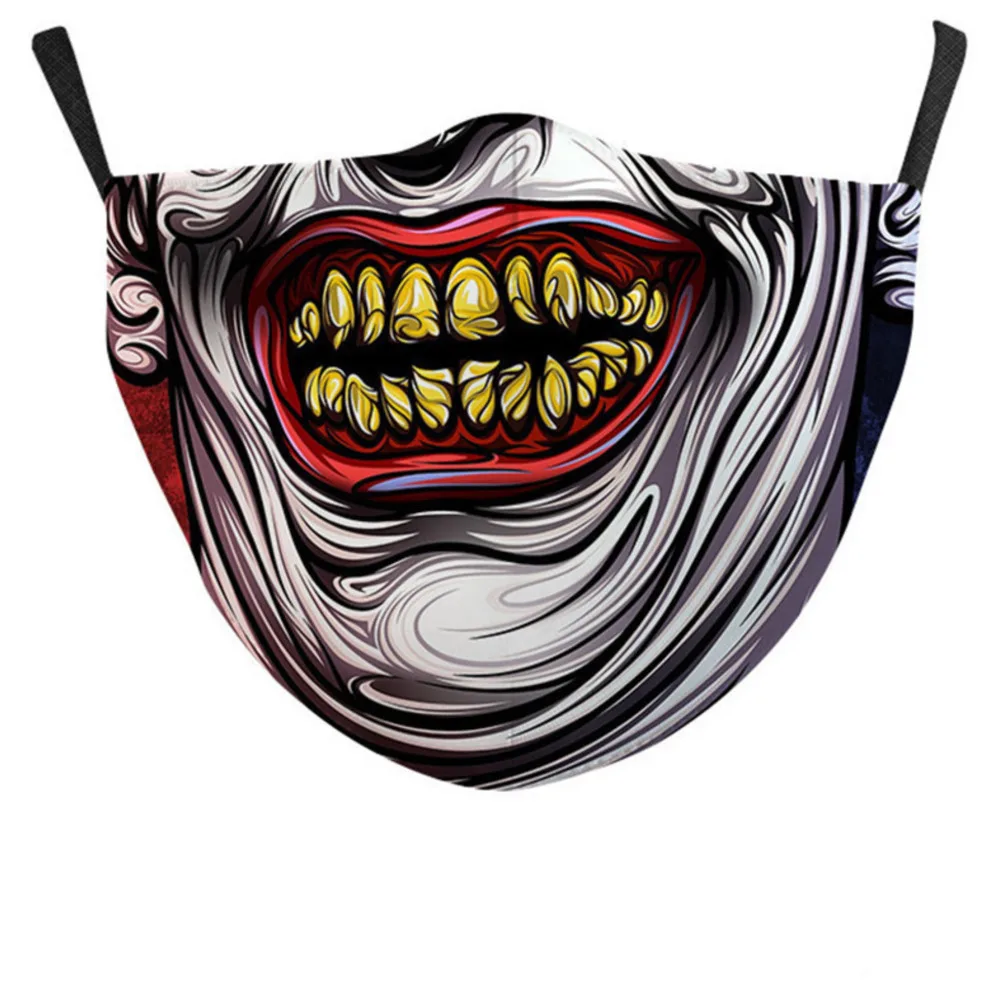 

Halloween Tricky Joker Anime Cosplay Masks Droplets Dust-proof Protective Cotton Breathable Replaceable Reusable Mask Washable