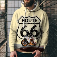 route 66 america highway t shirt mens summer fashion printing short sleeve tees hip hop casual mens hooded pullover sweater