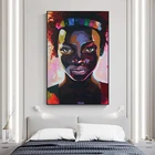 Декоративная живопись, черная африканская женщина, Абстрактная Картина на холсте, настенный художественный плакат, картина для гостиной, украшение для дома