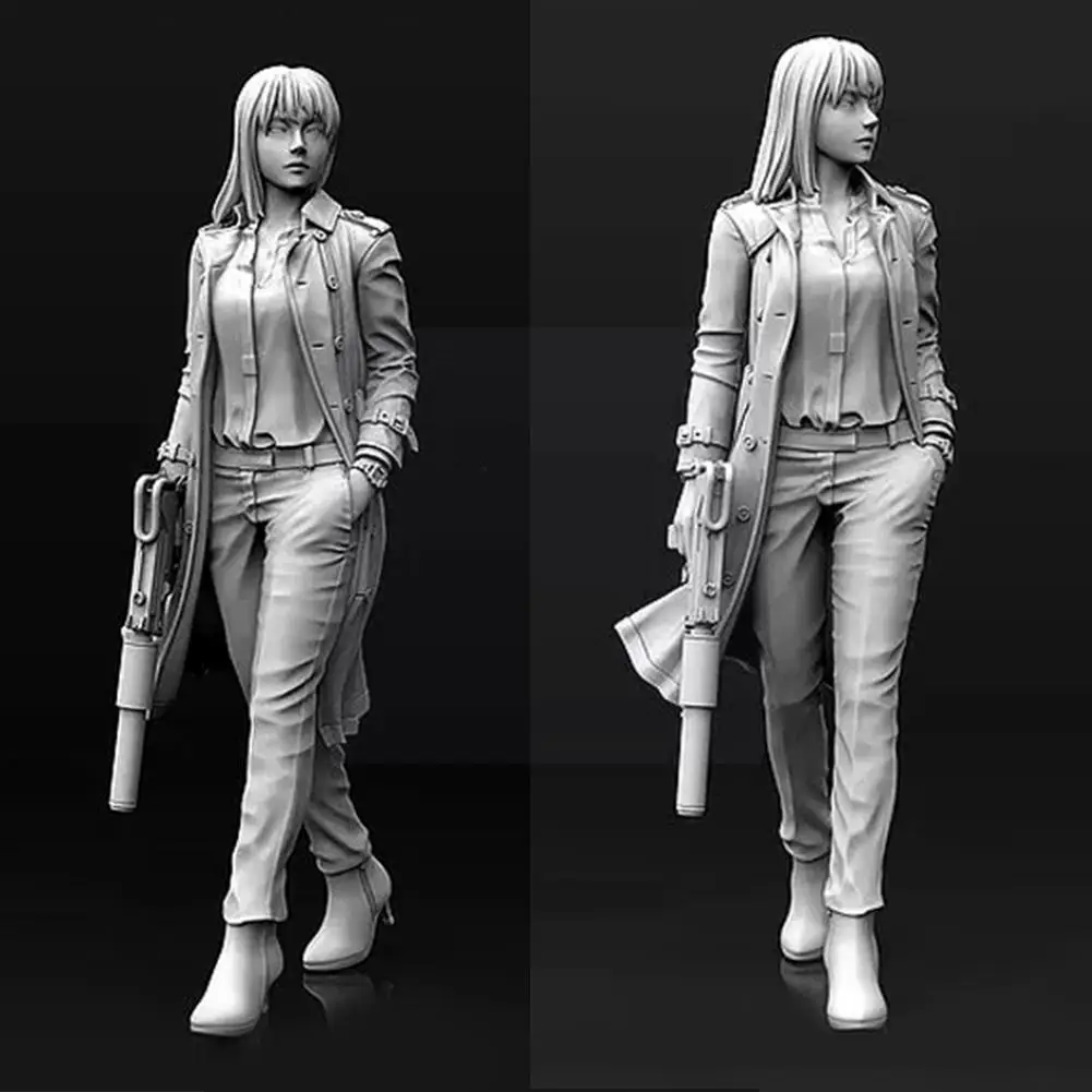 

1/35 Resin Figures Gunman Resin Kit Agent Aida Female Best Gifts Decoration (50mm) Soldiers Home Self-assembled Were A3j0