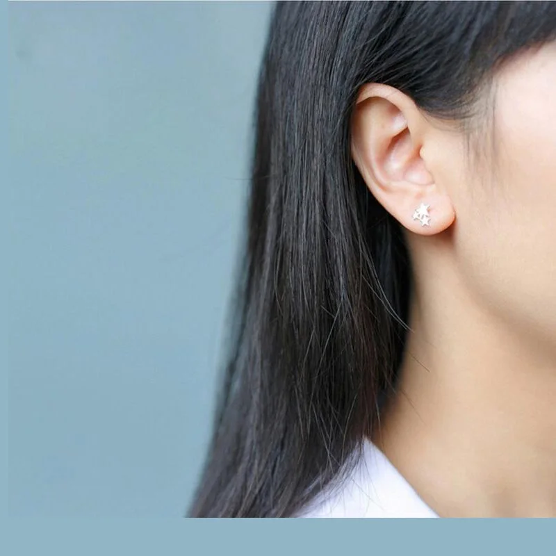 Женские серьги гвоздики Trusta маленькие из 100% стерлингового серебра 925 пробы