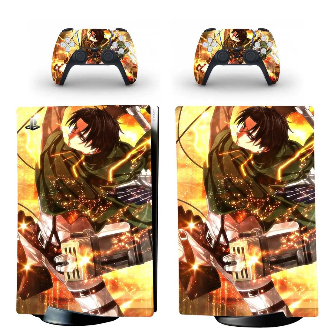 Наклейка атака на Титанов PS5 Виниловая наклейка для консоли PlayStation 5 и