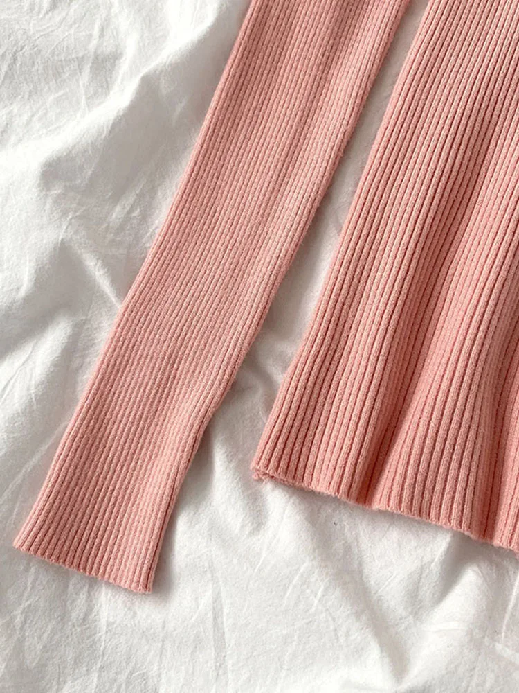 

Autumn Winter Thick Sweater Women Knitted Ribbed Pullover Sweater Long Sleeve Turtleneck Slim Soft Warm Pull sweaters 3002 05