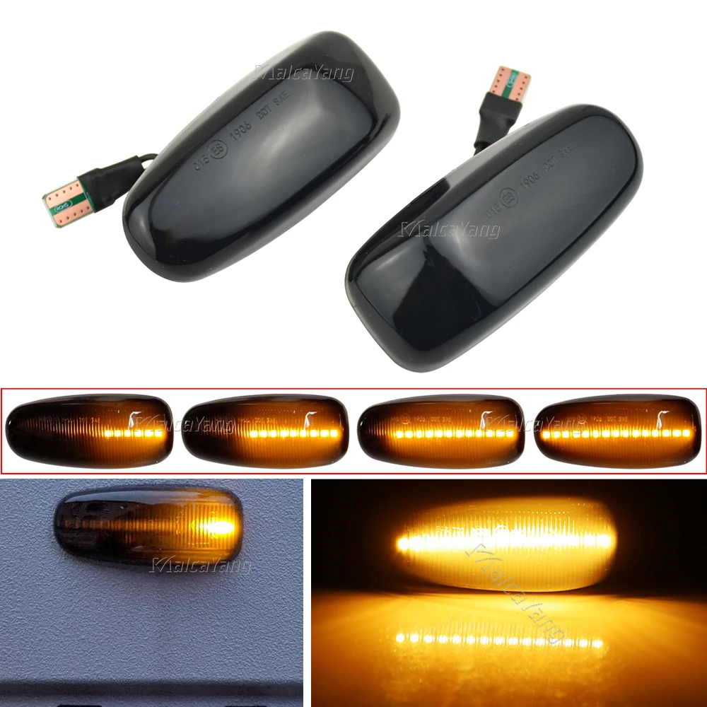 1Pair NEW LED Side Marker Turn Signal Lights For Mercedes Benz W210 W202 CLK W208 SLK R170 W638 Dynamic Blinker Lamp Car Styling