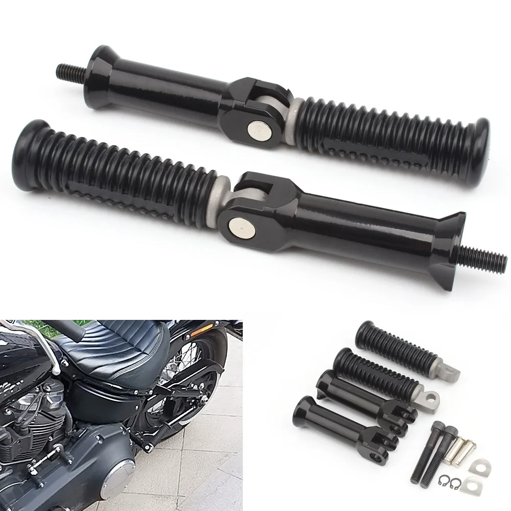 Motorcycle Foot Pegs Pedal Bracket Black Accessories For Harley Softail Fat Boy Breakout Fat Bob Deluxe Heritage Classic 18-20