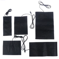 14pcs black heated pad 5v carbon fiber heating pad hand warmer usb heating film electric winter infrared fever heat mat