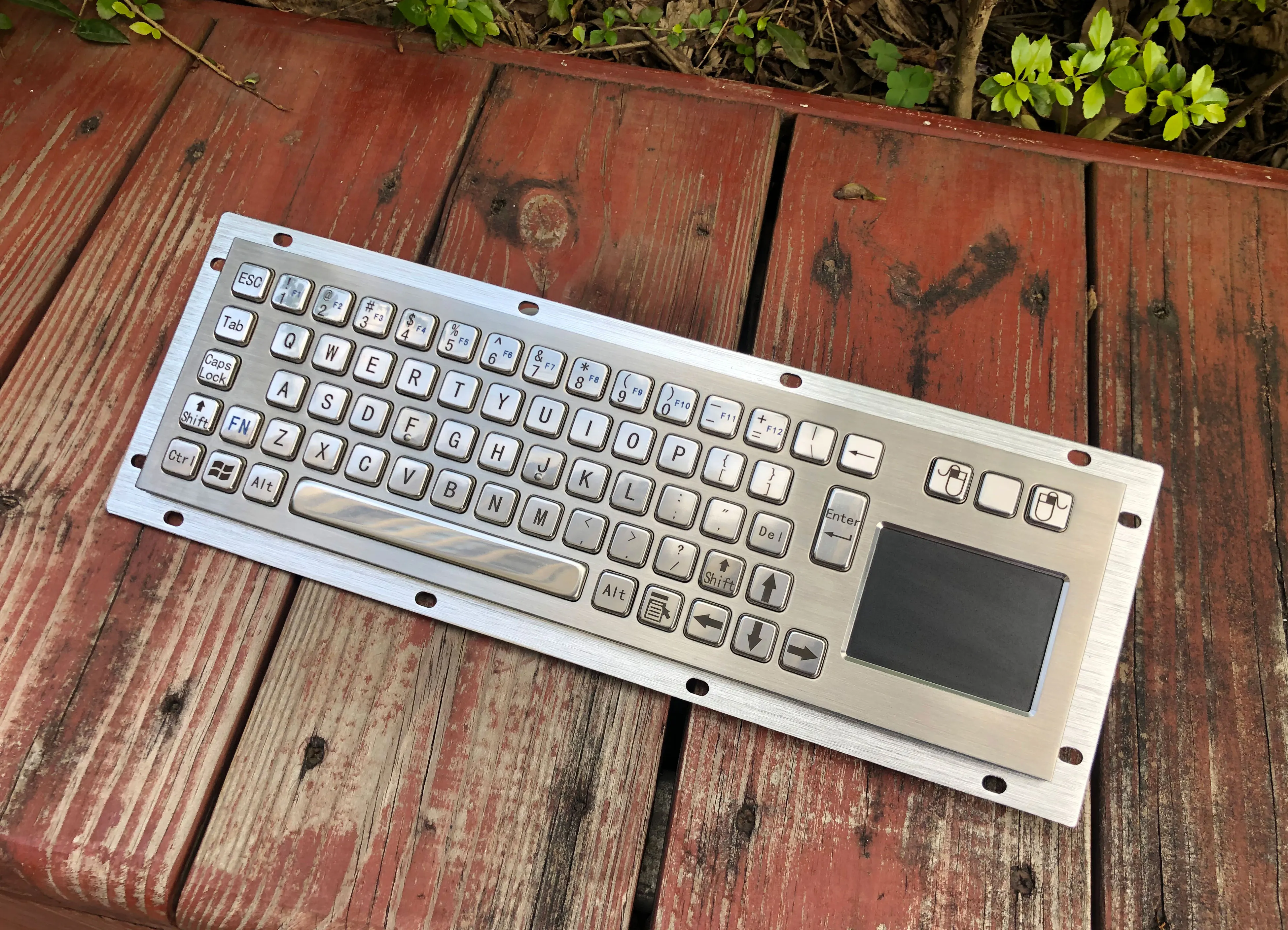 Custom Metal Button Industrial Touchpad Keyboards Brushed Stainless Steel Keyboard For Kiosks Banking Medical CNC Machine