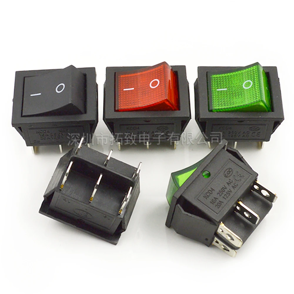 2 шт./лот флейта 4 6 футов файла с переключателем света 16A/250V красный черный
