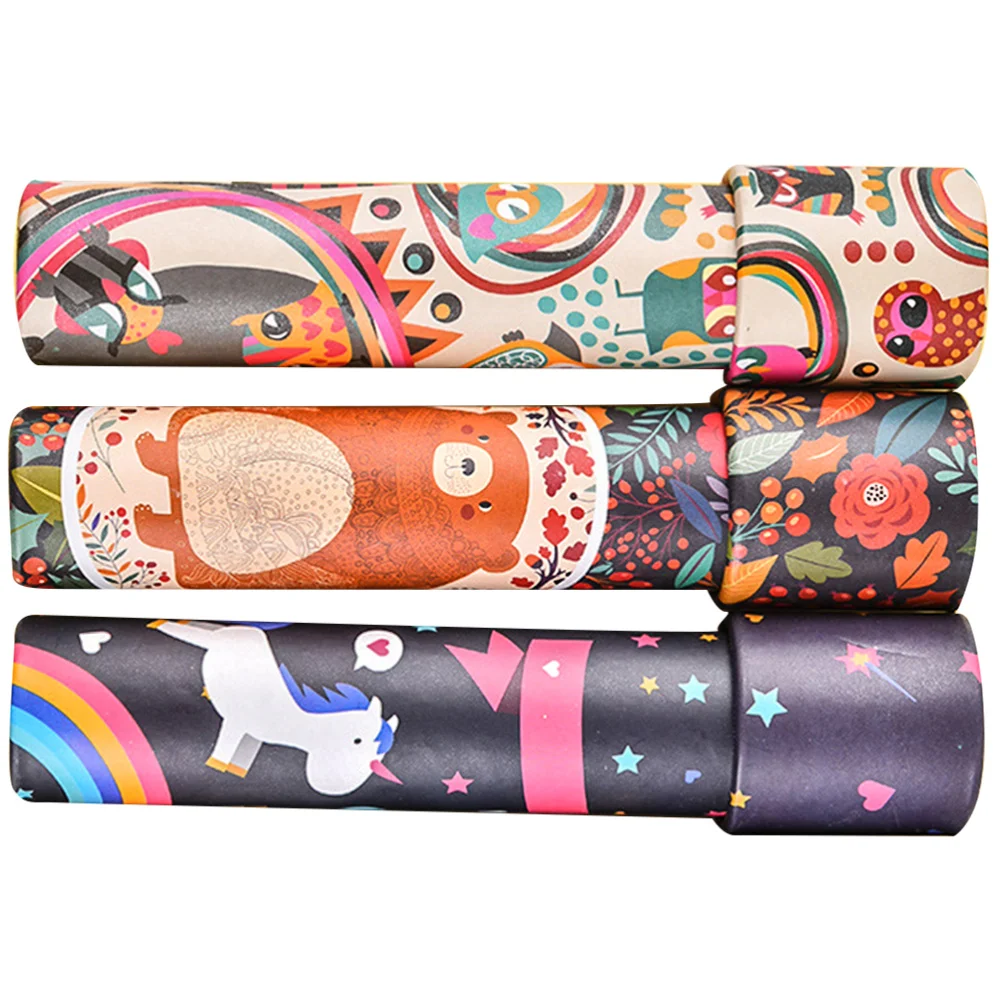 

2PCS Kaleidoscope Cartoon Printed Kaleidoscope Funny Science Experiment Early Educational Kaleidoscope Playthings for Ki