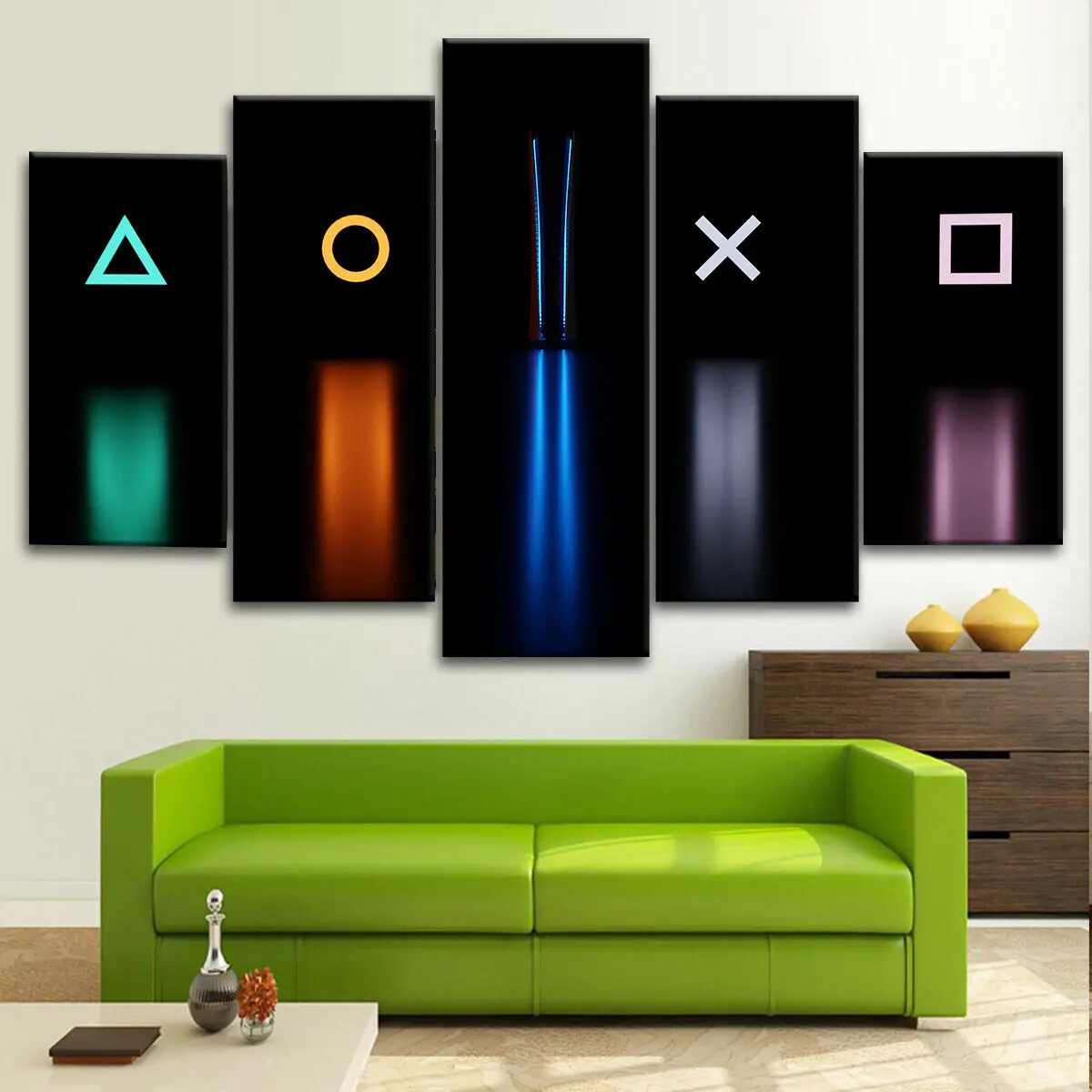 

5 Pieces Canvas Painting Console Gaming Wall Art Print Video Game Hd Print Poster for Playroom Living Room Home Decor Picture