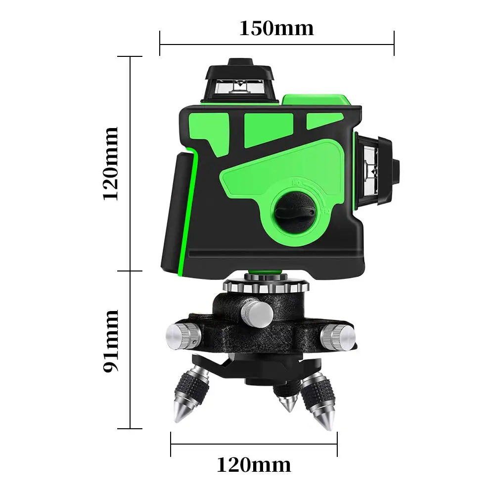 

12 Lines 3D Green Laser Level Self-Leveling 360 Degre Horizontal And Vertical Cross Lines Green Laser Line