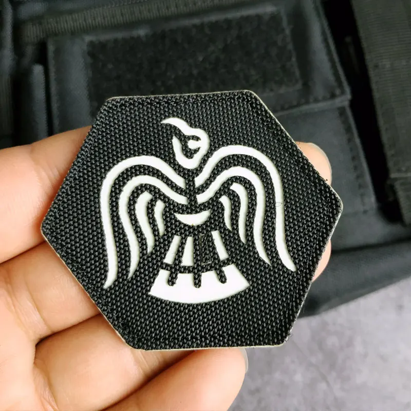 Скандинавский Викинг Компас Руна логотип светящийся патч Снежинка птица