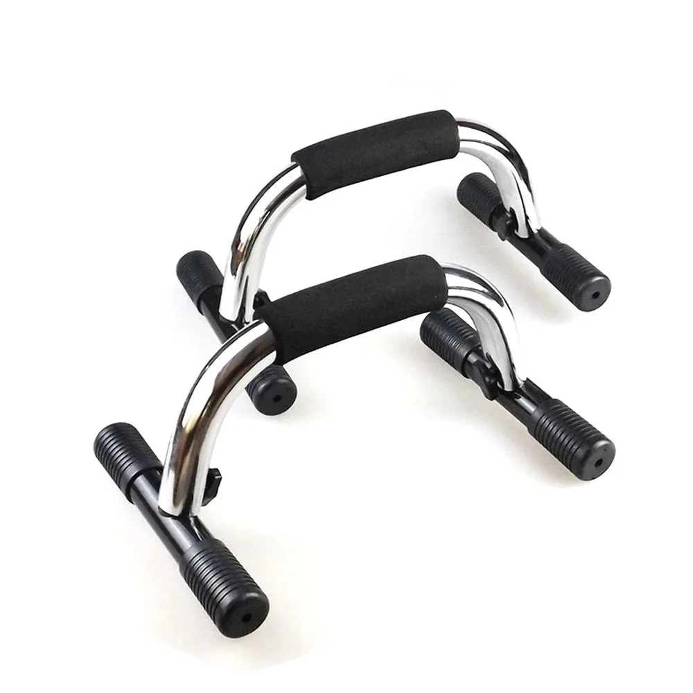 

Chromed Metal Push Up Bar Push-Ups Stands Bars to Strengthen Arm Chest Muscles Traning Fitness Exercise Gym