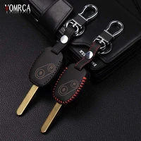 new design genuine leather cover wallet key remote case for for honda cr v civic fit freed stepwgn key two 2 buttons