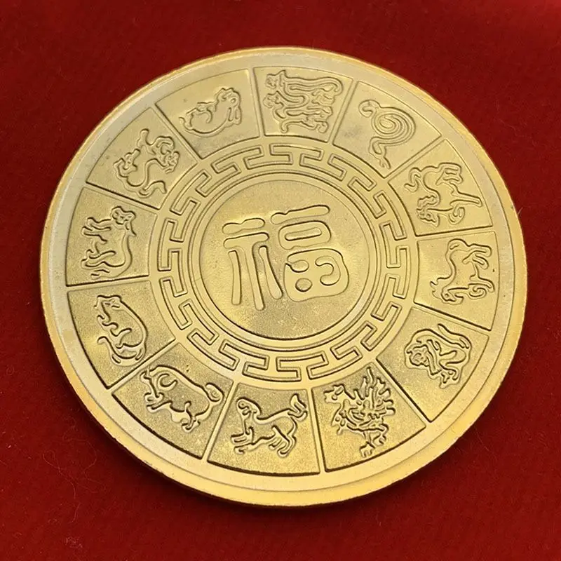 Памятная монета &quotкрыса&quot 2020 год китайский зодиак сувенир вызов коллекционный